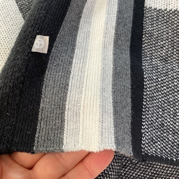 Talbots Drawstring Funnel Neck Pullover Sweater Top Checkered Long Sleeve Sz M - Picture 14 of 16